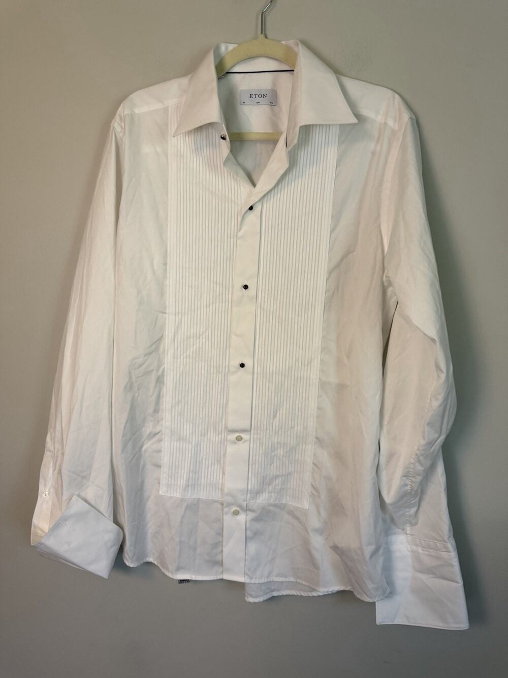 Eton Men's Tuxedo Shirt Slim Fit 42 16.5 White NEW $298